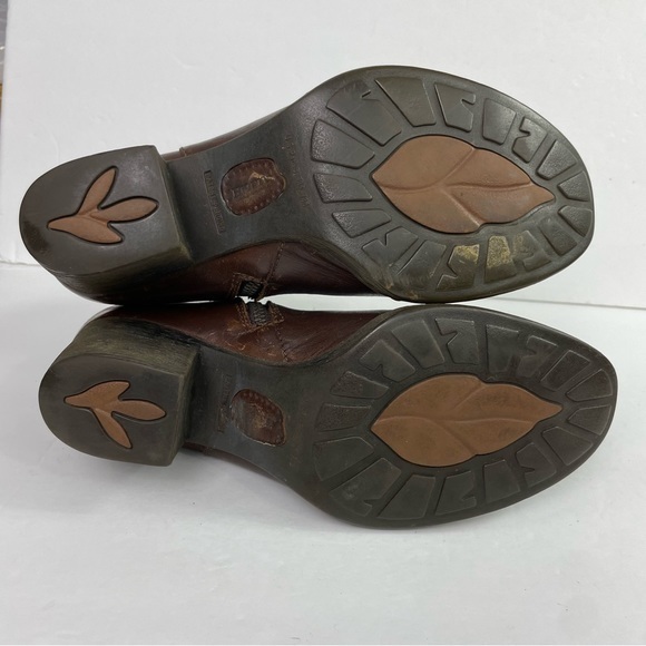 Born Ivy Brown Leather Daisy Cutout Heeled Western Boot - Picture 15 of 17